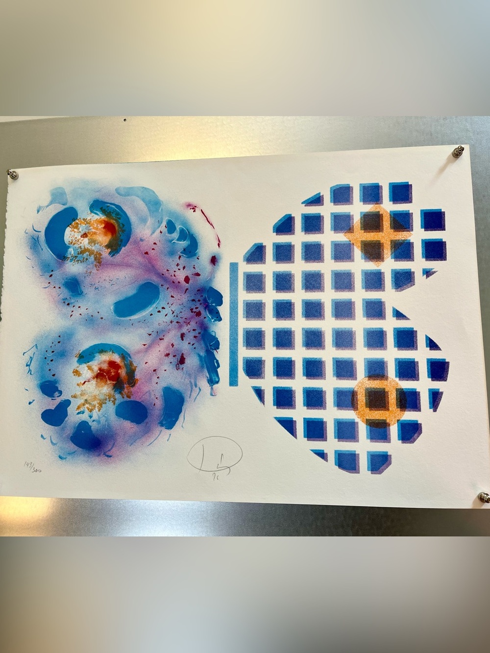 László Dús “Butterfly” 1976 Lithograph, 143/300 Limited Edition Print, Excellent